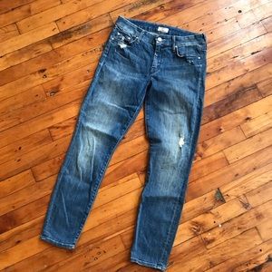 MOTHER denim Looker Crop in “Graffiti Girl”